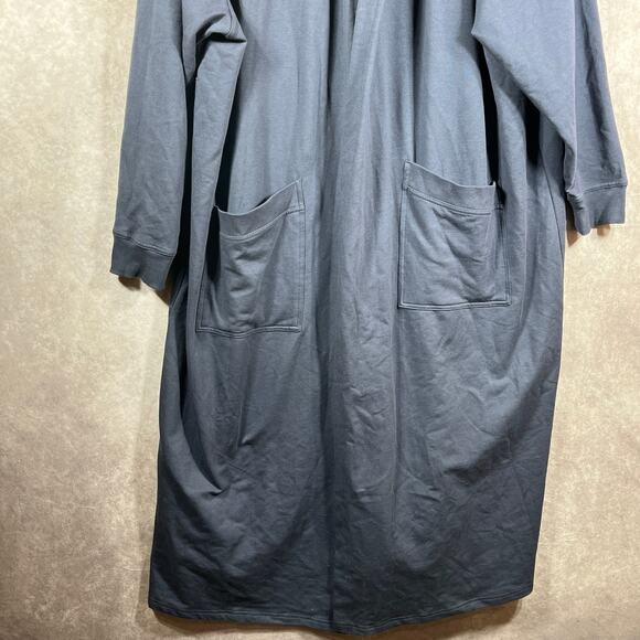 Savage Fenty Robe Womens Size 1X Blue Hooded Open Front Lounge - Picture 2 of 8